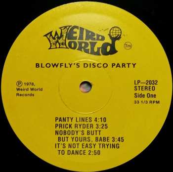 LP Blowfly: Blowfly's Disco Party