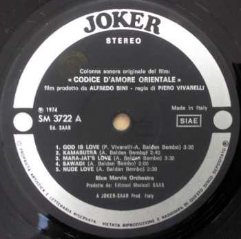 LP Blue Marvin Orchestra: Codice D'Amore Orientale (Colonna Sonora Originale Del Film)