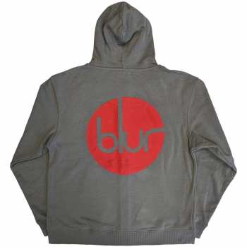 Marchandises Blur: Blur Unisex Zipped Hoodie: Circle Logo (back Print) (small) S