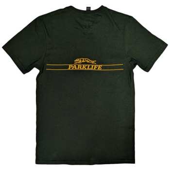 Marchandises Blur: Blur Unisex T-shirt: Parklife Album (green) (back Print) (small) S