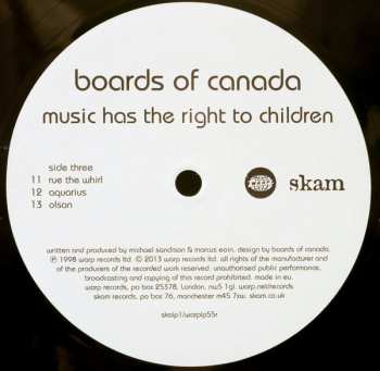 2LP Boards Of Canada: Music Has The Right To Children