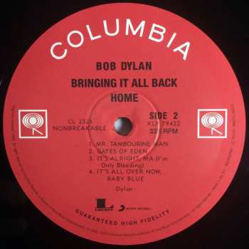 LP Bob Dylan: Bringing It All Back Home