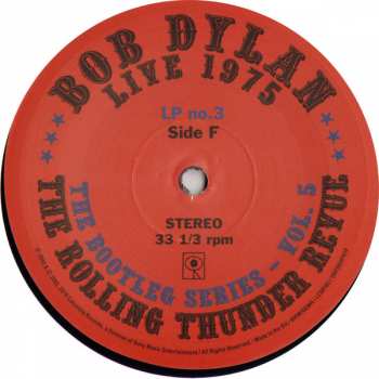 3LP/Coffret Bob Dylan: Live 1975 (The Rolling Thunder Revue)