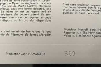 LP Bob Dylan: En Roue Libre... LTD