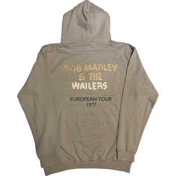 Marchandises Bob Marley & The Wailers: Bob Marley Unisex Pullover Hoodie: Exodus Mic Photo Wailers Tour 77 (back Print & Hi-build) (small) S