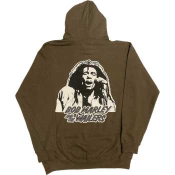 Marchandises Bob Marley & The Wailers: Bob Marley Unisex Pullover Hoodie: One Love Wailers Mic Photo (back Print & Embroidery) (small) S