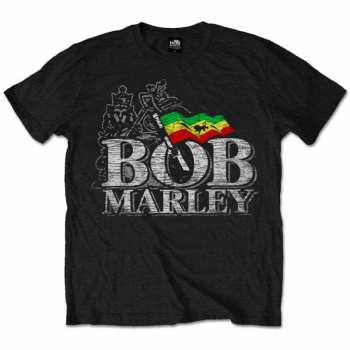 Marchandises Bob Marley & The Wailers: Tričko Distressed Logo Bob Marley  S