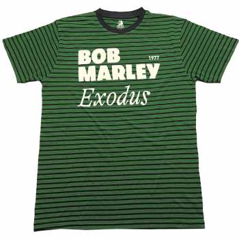 Marchandises Bob Marley & The Wailers: Bob Marley Unisex T-shirt: Exodus (striped) (small) S