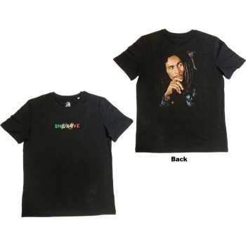 Marchandises Bob Marley & The Wailers: Bob Marley Unisex T-shirt: One Love Portrait (back Print & Embroidery) (small) S