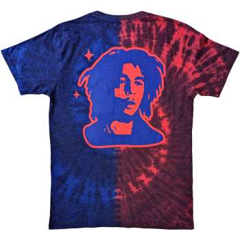 Marchandises Bob Marley & The Wailers: Bob Marley Unisex T-shirt: Trippy Text (red & Blue) (back Print & Wash Collection) (small) S