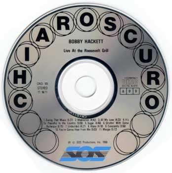 CD Bobby Hackett: Bobby Hackett Live At The Roosevelt Grill With Vic Dickenson