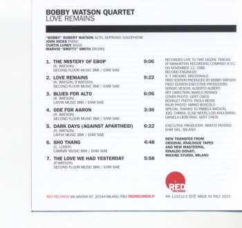 CD Bobby Watson: Love Remains