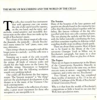 CD Luigi Boccherini: Cello Sonatas - Fugues For 2 Cellos