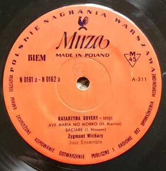 SP Katarzyna Bovery: First In Line / Dixieland Rock / Ave Maria No Morro / Baciare