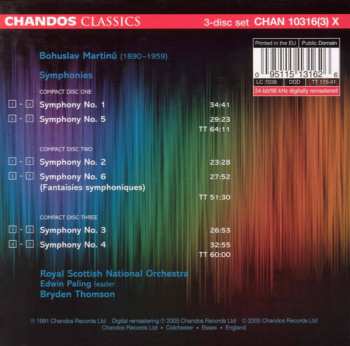 3CD/Coffret Bohuslav Martinů: Symphonies