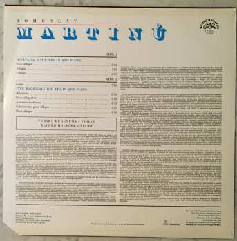 LP Bohuslav Martinů: Sonata No. 3 For Violin And Piano / Five Madrigals