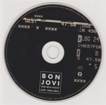 CD Bon Jovi: One Wild Night: Live 1985-2001