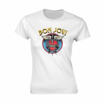 Merch Bon Jovi: T-shirt Femmes Heart '83