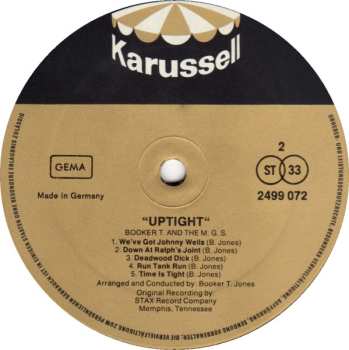 LP Booker T. Jones: Uptight