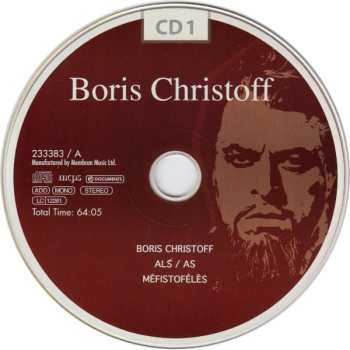 10CD/Coffret Boris Christoff: Teufel, Mönch And Zar