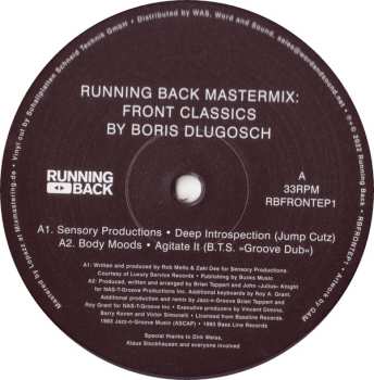 LP Boris Dlugosch: Running Back Mastermix: Front Classics By Boris Dlugosch