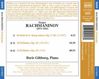 CD Sergei Vasilyevich Rachmaninoff: 24 Préludes