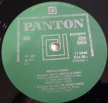 LP Boris Krajný: Butterflies And Birds Of Paradise, Trois Dances Cheques, Les Ritornellos, Madrigal Sonata