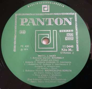 LP Boris Krajný: Butterflies And Birds Of Paradise, Trois Dances Cheques, Les Ritornellos, Madrigal Sonata