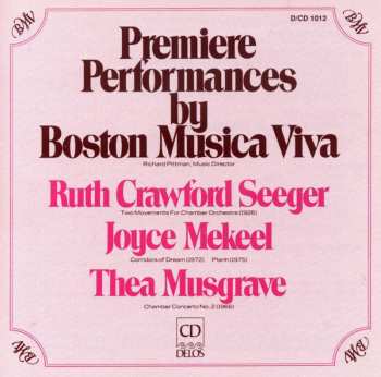 Album Thea Musgrave: Premiere Performances By Boston Musica Viva