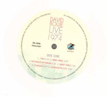 2LP David Bowie: Live Los Angeles 1974 NUM | CLR