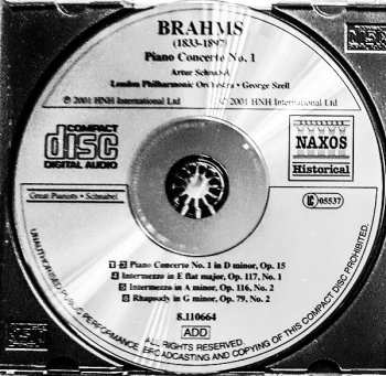 CD Johannes Brahms: Piano Concerto No.1, Intermezzos In E Flat And A Minor, Rhapsody In G Minor
