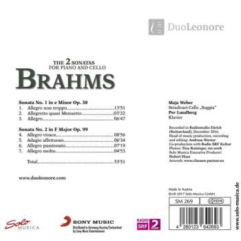CD Johannes Brahms: The 2 Sonatas For Piano And Cello