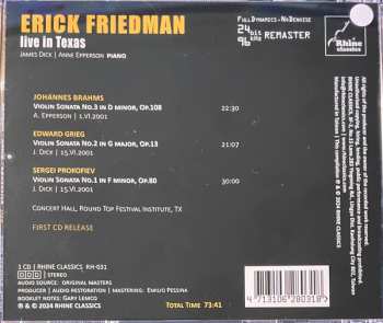 CD Sergei Prokofiev: Live In Texas. Violin Sonatas