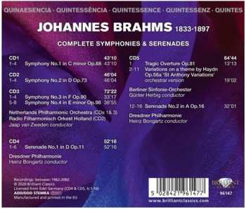 5CD/Coffret Johannes Brahms: Complete Symphonies & Serenades
