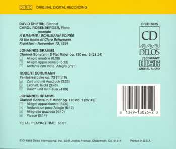 CD Robert Schumann: A Brahms / Schumann Soirée