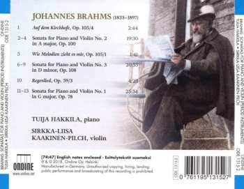 CD Johannes Brahms: Sonatas For Piano And Violin On Period Instruments