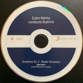 4CD/Coffret Johannes Brahms: Zubin Mehta Conducts Brahms (Symphonies Nos. 1-4 • Tragic Overture • Haydn Variations)