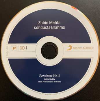 4CD/Coffret Johannes Brahms: Zubin Mehta Conducts Brahms (Symphonies Nos. 1-4 • Tragic Overture • Haydn Variations)
