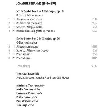 CD Johannes Brahms: The String Sextets