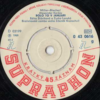 SP Bratislavské Combo: Bolo To V Januári / Rosemarie