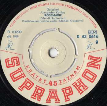 SP Bratislavské Combo: Bolo To V Januári / Rosemarie