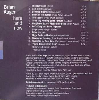 CD Brian Auger: Here And Now LTD | DIGI