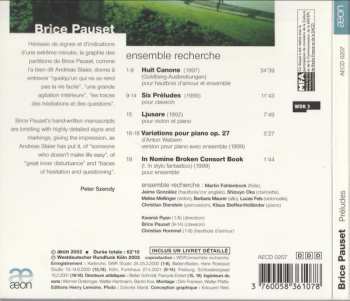 CD Brice Pauset: Préludes