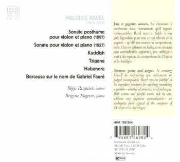 CD Maurice Ravel: Works For Violin And Piano