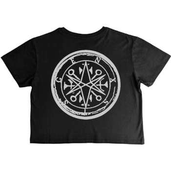 Marchandises Bring Me the Horizon: Bring Me The Horizon Ladies Crop Top: Metal Logo Genxsis (back Print) (x-small) XS