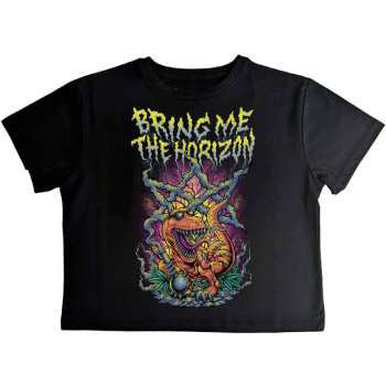 Merch Bring Me the Horizon: Femmes Crop Top Smoking Dinosaur