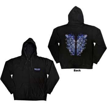 Marchandises Bring Me the Horizon: Bring Me The Horizon Unisex Zipped Hoodie: Blue Crow Wings (back Print) (small) S