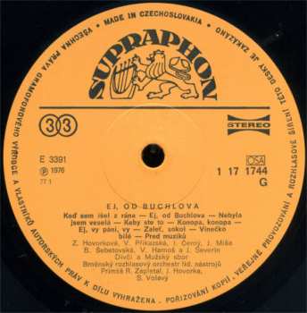 LP Brněnský Rozhlasový Orchestr Lidových Nástrojů: Ej, Od Buchlova