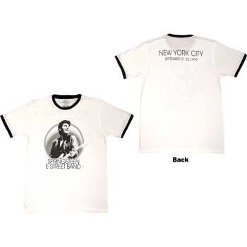 Marchandises Bruce Springsteen: Bruce Springsteen Unisex Ringer T-shirt: Nyc (back Print) (small) S