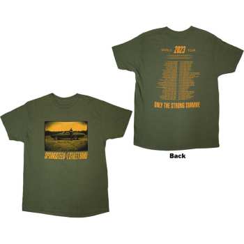 Marchandises Bruce Springsteen: Bruce Springsteen Unisex T-shirt: Tour '23 Sepia Car (back Print & Ex-tour) (x-large) XL